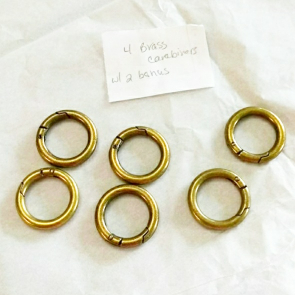6 Miche Brass Carabiners Bundle
